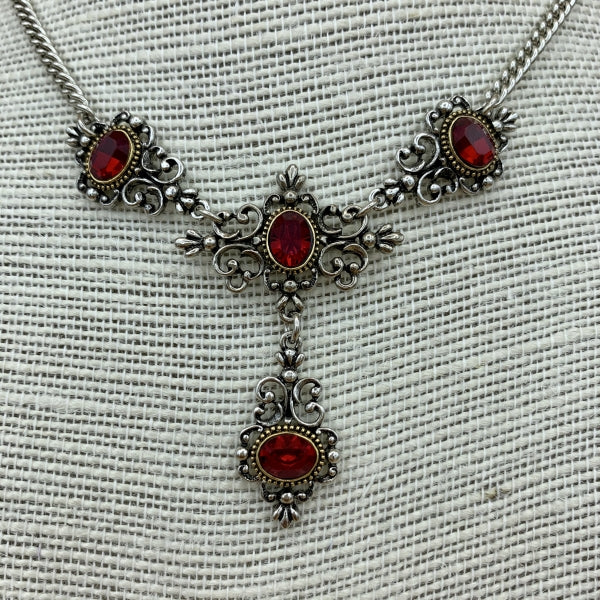 Halskette „Klarissa“, Collier mit vier Anhängern mit Swarovski®-Kristall