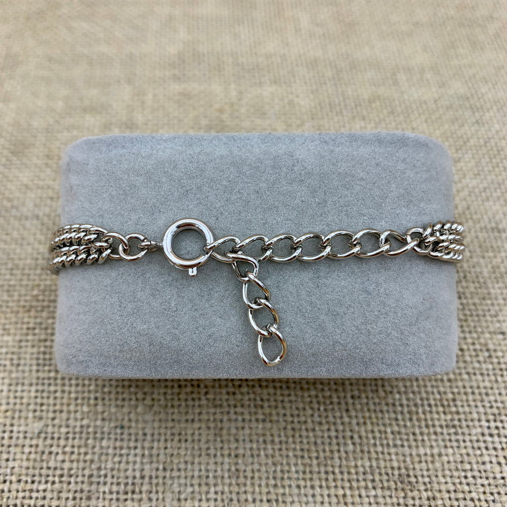 Zweireihiges Armband „Klari“ mit Swarovski®-Kristall im Mittelteil