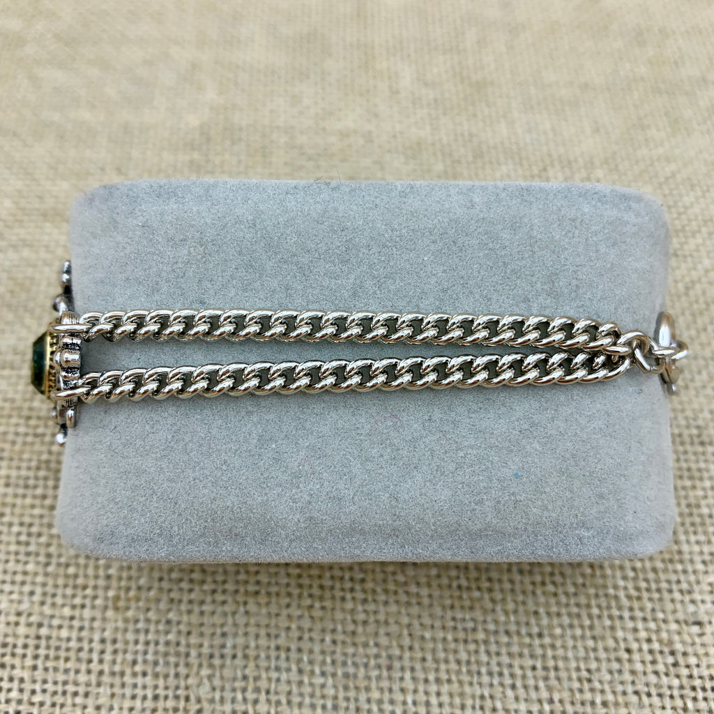 Zweireihiges Armband „Klari“ mit Swarovski®-Kristall im Mittelteil