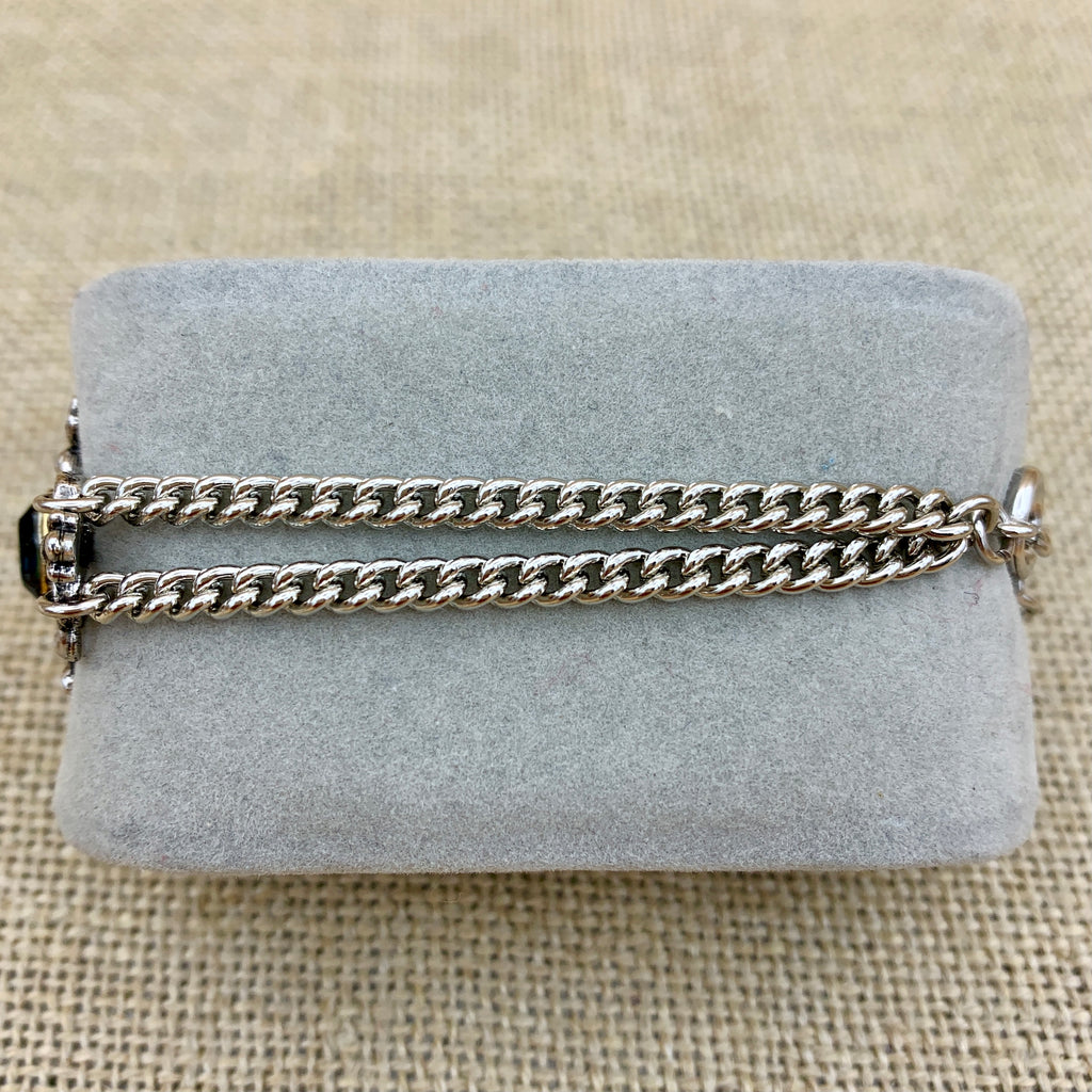 Zweireihiges Armband „Klari“ mit Swarovski®-Kristall im Mittelteil