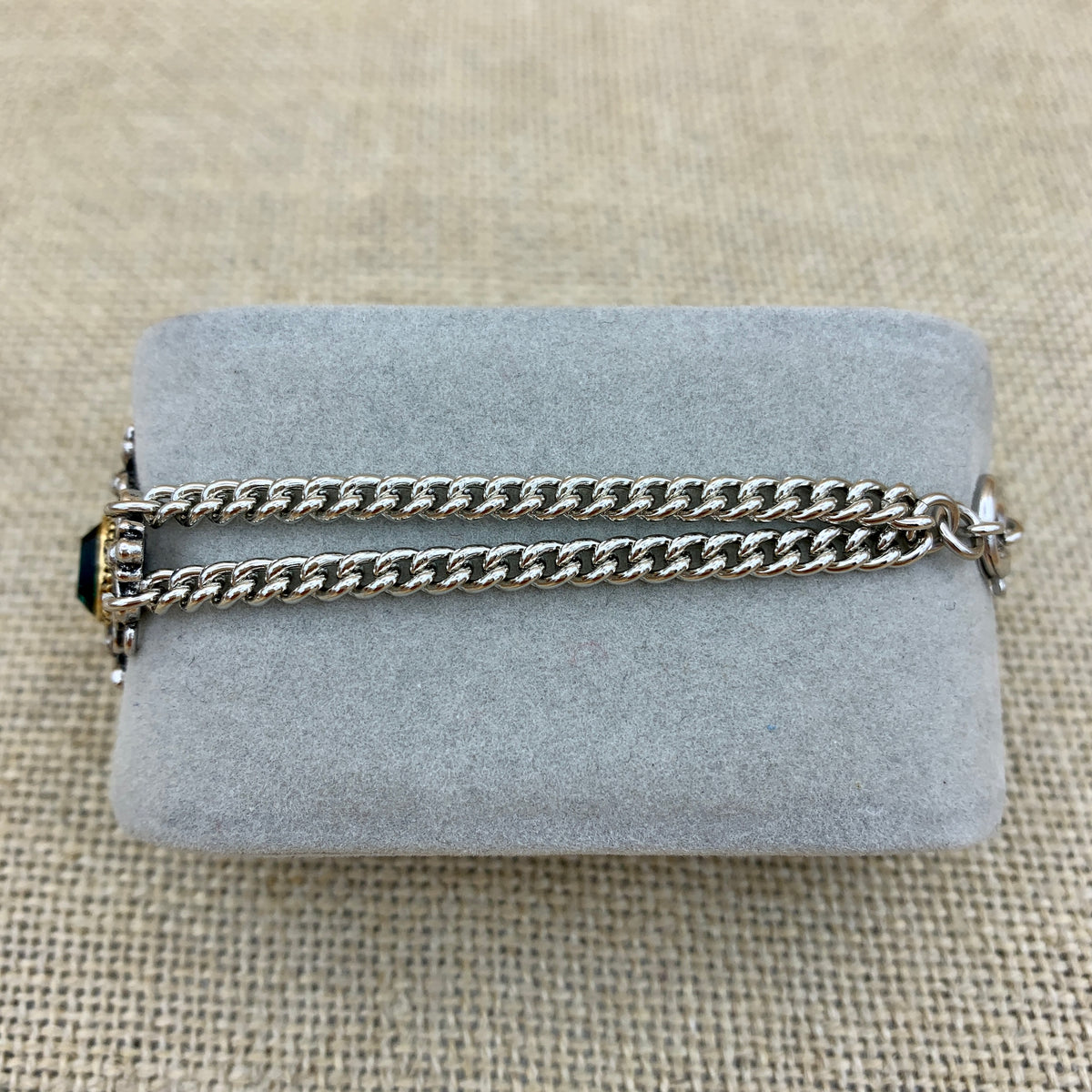 Zweireihiges Armband „Klari“ mit Swarovski®-Kristall im Mittelteil