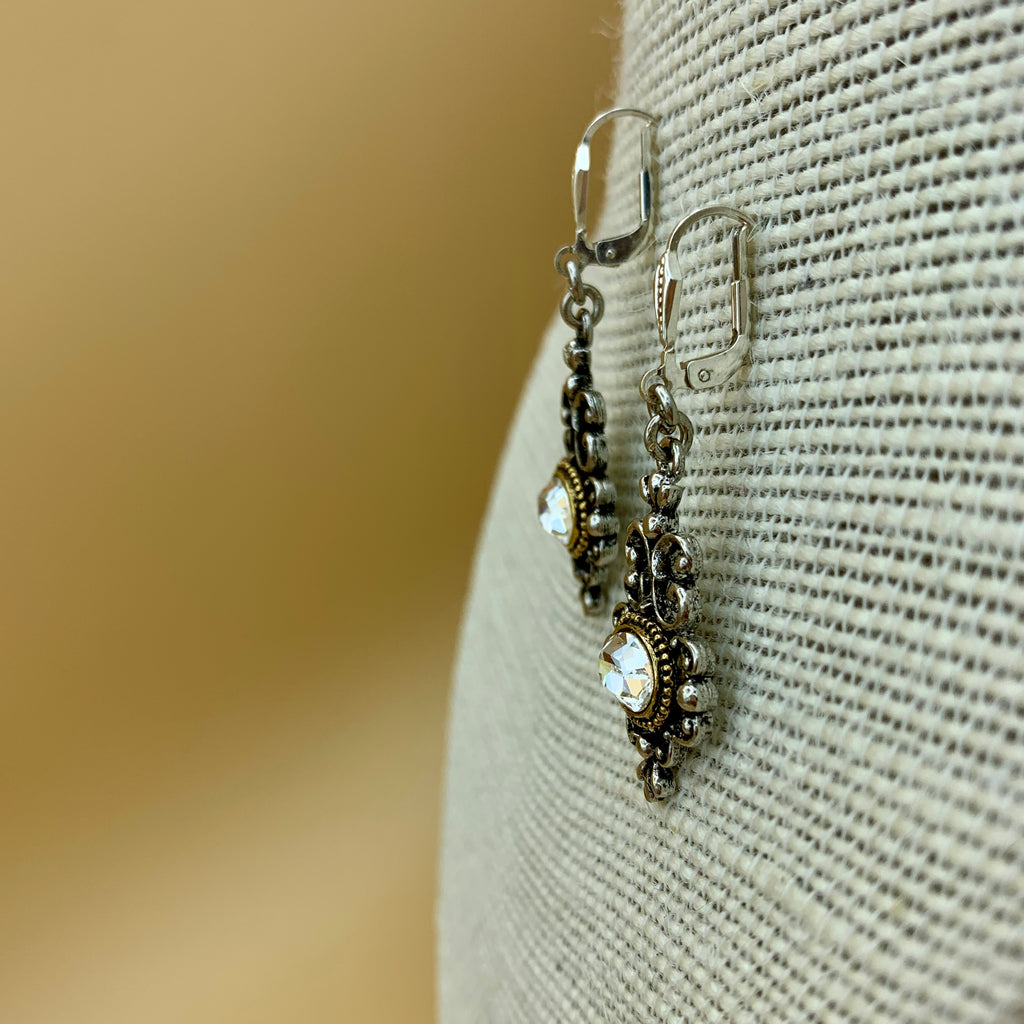 Ohrringe Martina, Ohrhänger mit hängendem Swarovski®-Kristall