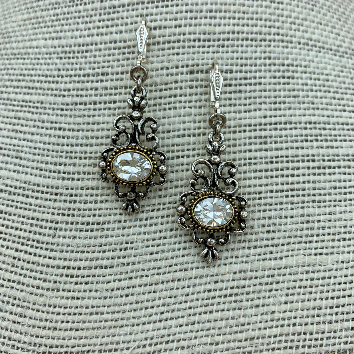 Ohrringe Martina, Ohrhänger mit hängendem Swarovski®-Kristall