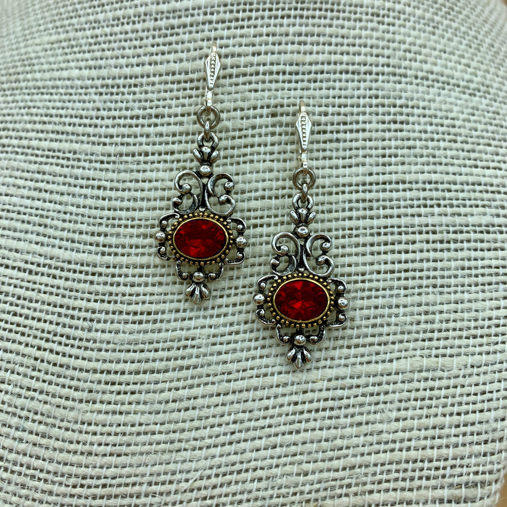 Ohrringe Martina, Ohrhänger mit hängendem Swarovski®-Kristall