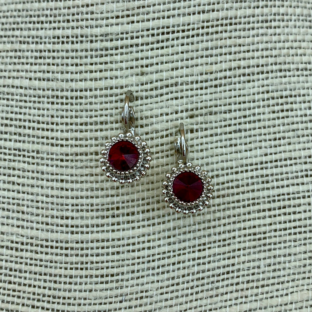 Ohrringe „Maria“ mit rundem, filigran gefasstem Swarovski®-Kristall