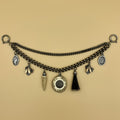 Charivari „Anton“, zweireihige Kette mit Hornrose, Hornspitz und Gamsbart