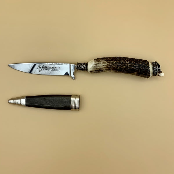 Trachtenmesser „Grandl“ mit Horngriff, Metallkappe und Grandl-Imitation
