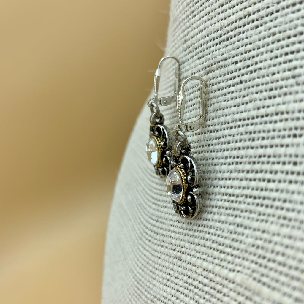 Hängende Ohrringe „Theresa“ mit ovalem Swarovski®-Kristall