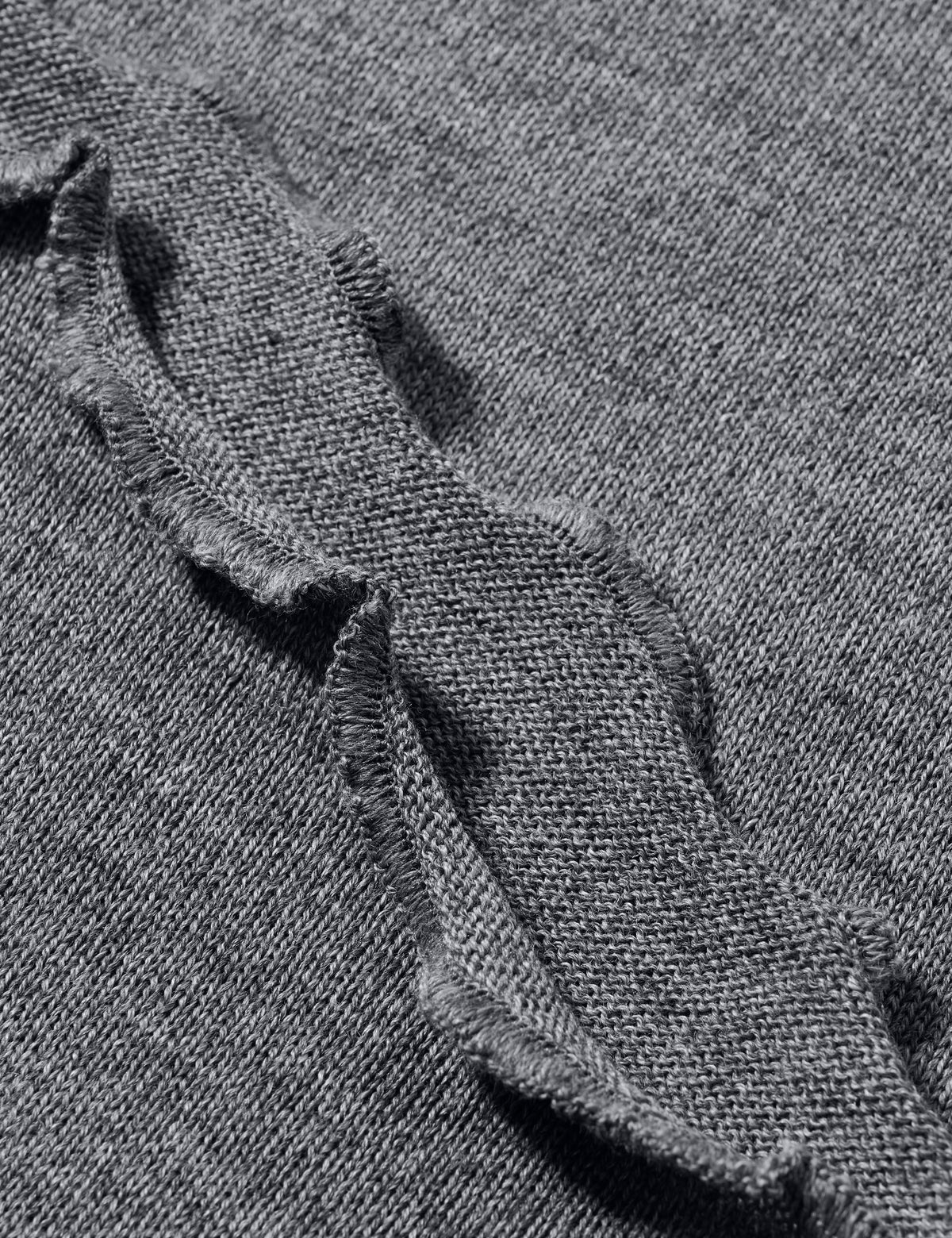 Merino-Strickstola mit Wellensaum