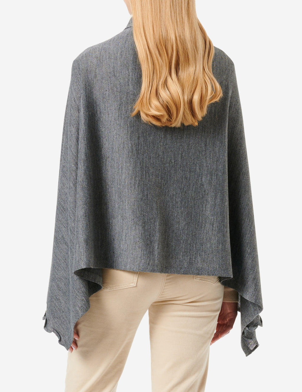 Merino-Strickstola mit Wellensaum