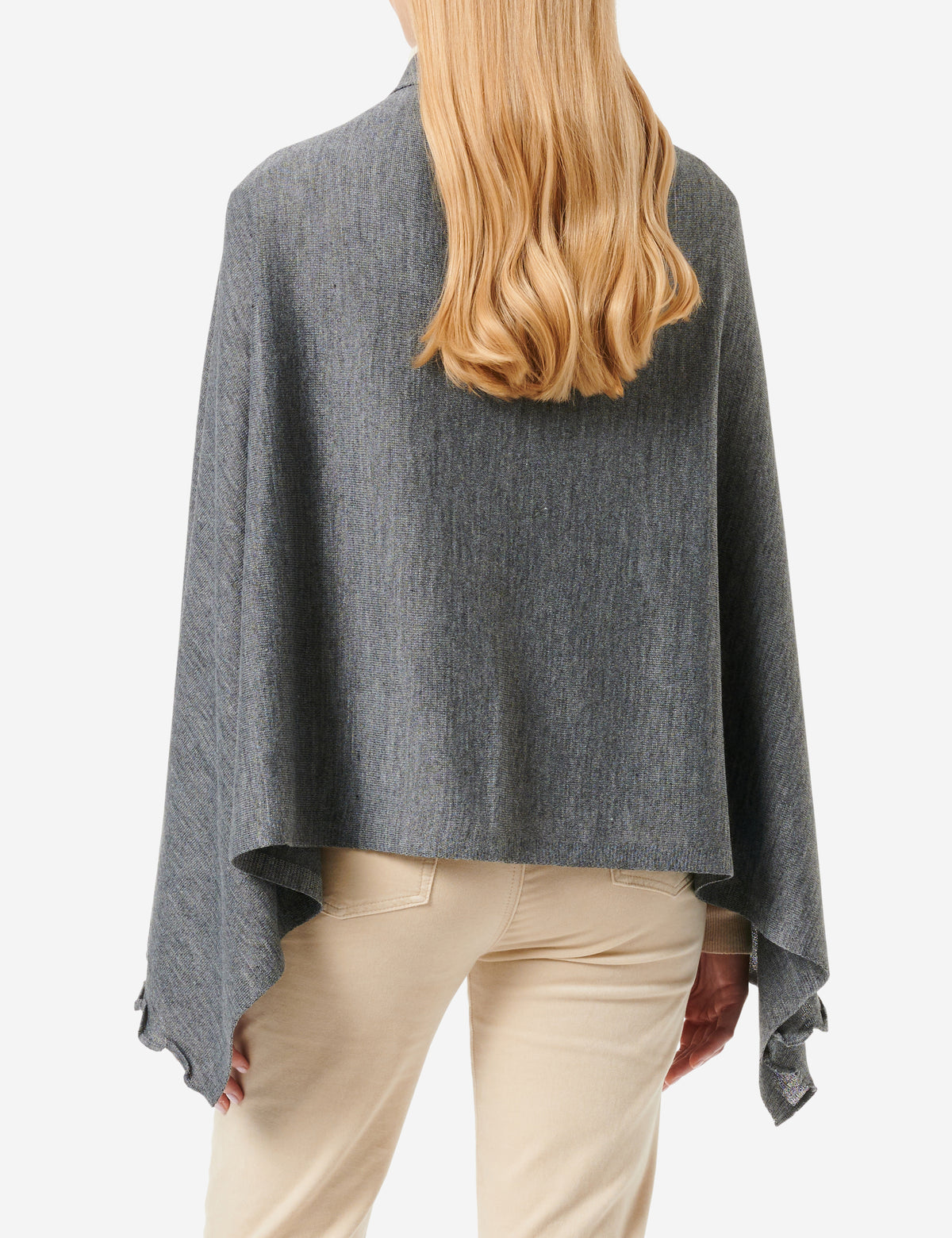 Merino-Strickstola mit Wellensaum