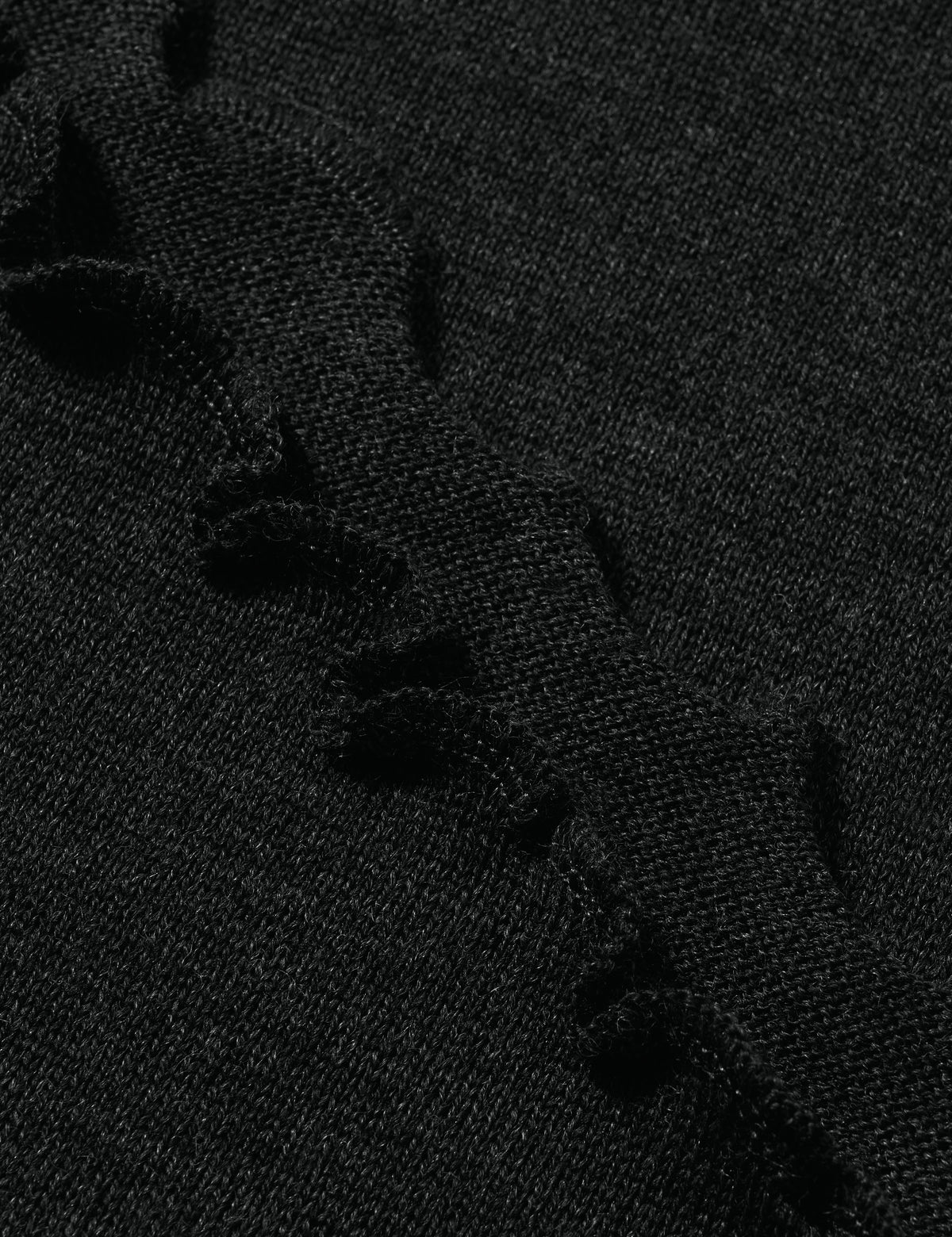 Merino-Strickstola mit Wellensaum