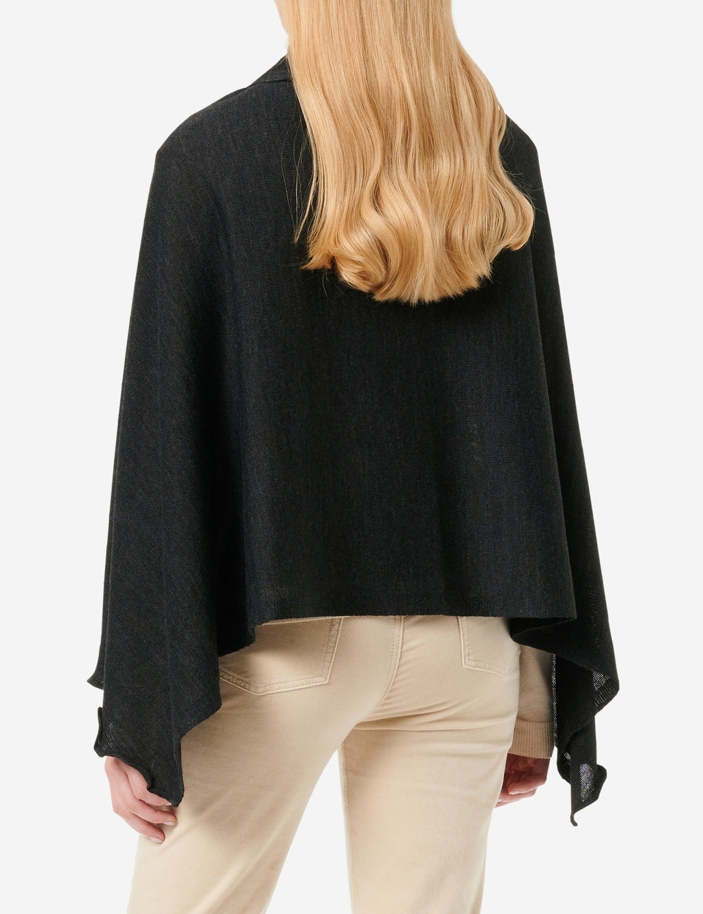 Merino-Strickstola mit Wellensaum