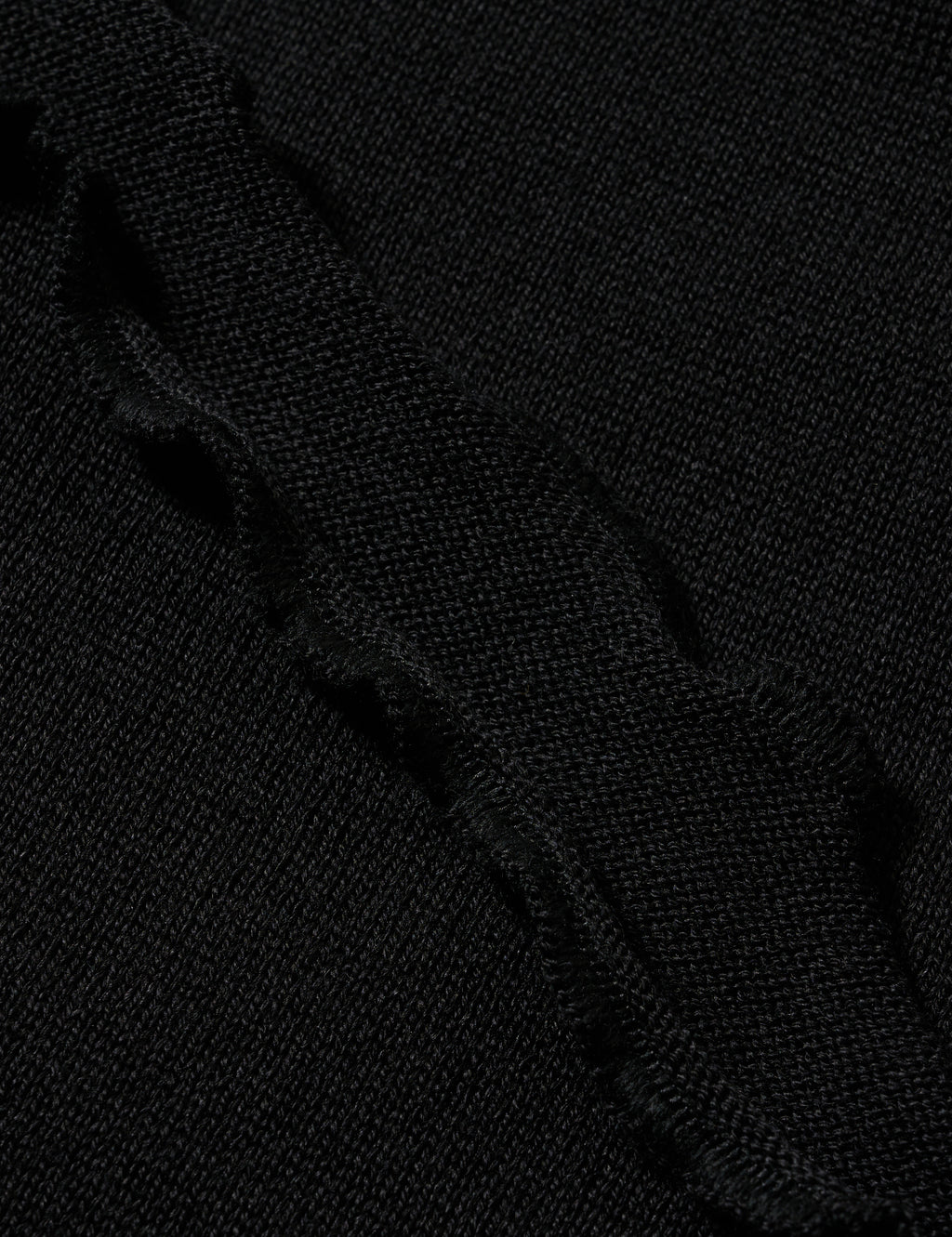 Merino-Strickstola mit Wellensaum