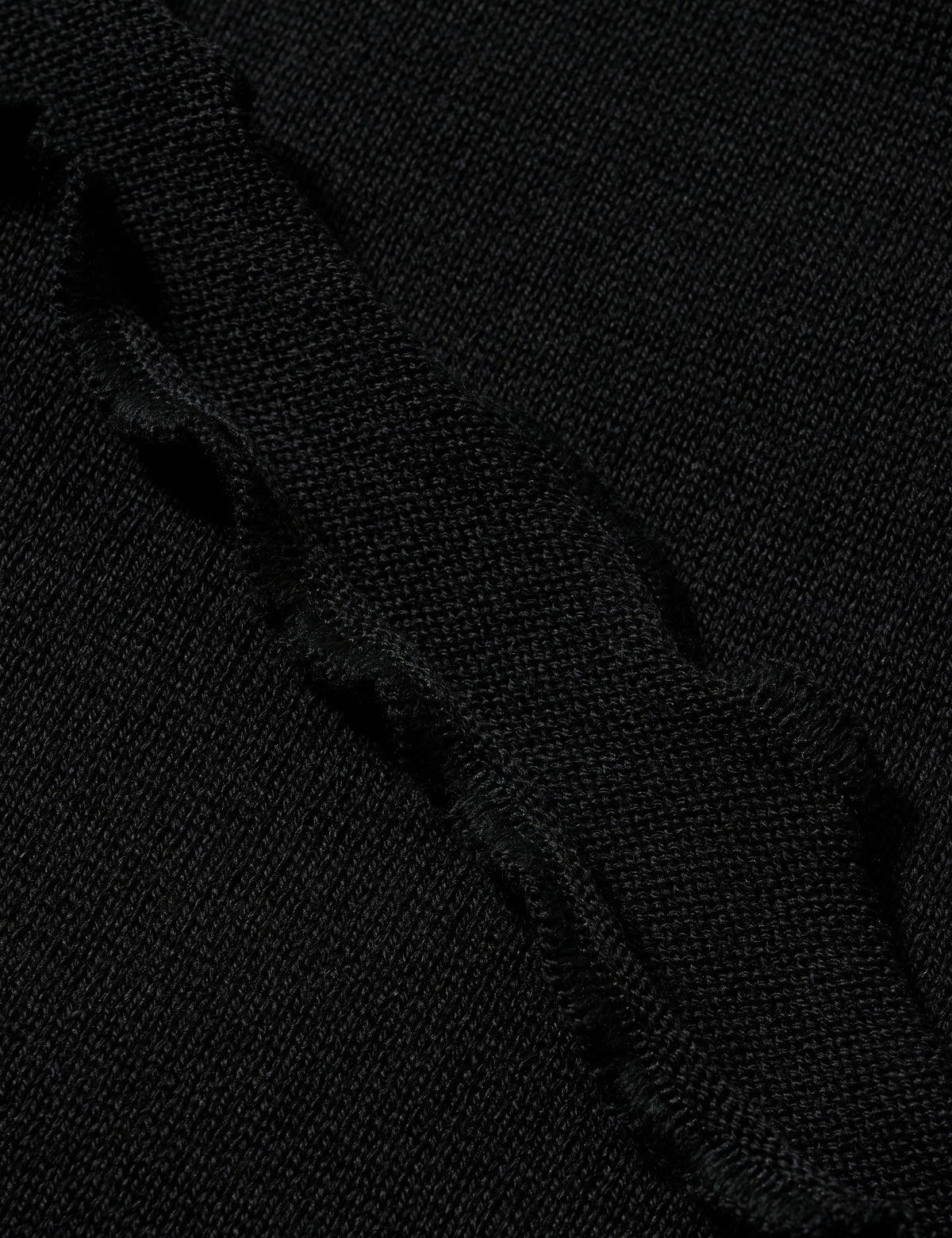 Merino-Strickstola mit Wellensaum