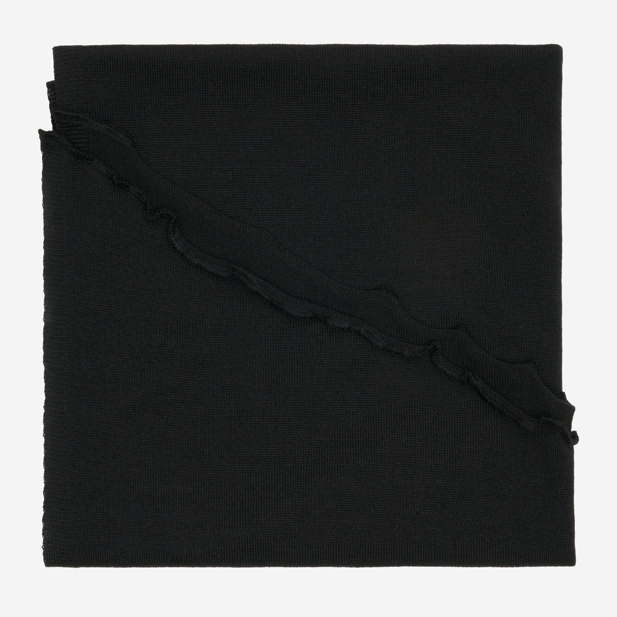 Merino-Strickstola mit Wellensaum