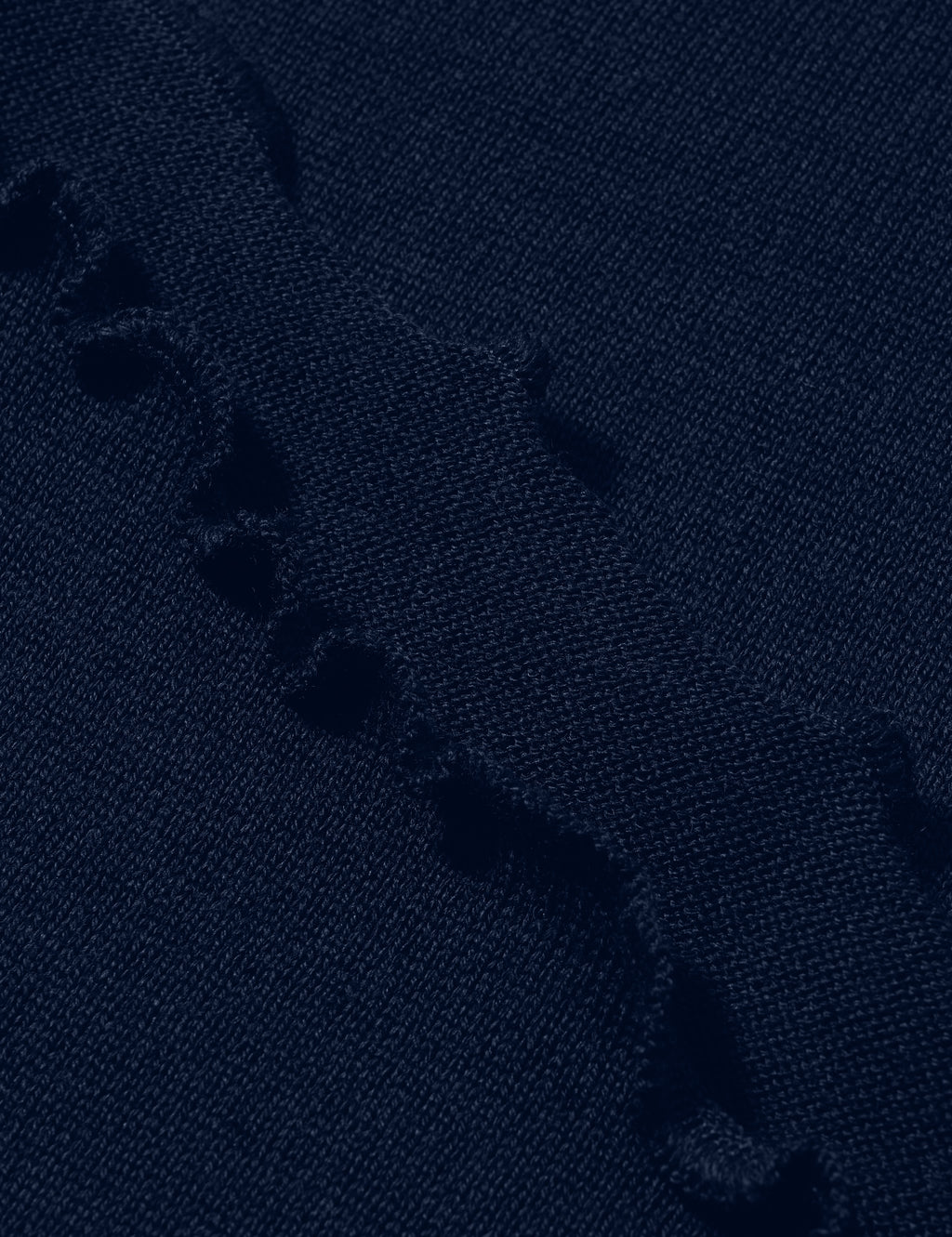 Merino-Strickstola mit Wellensaum