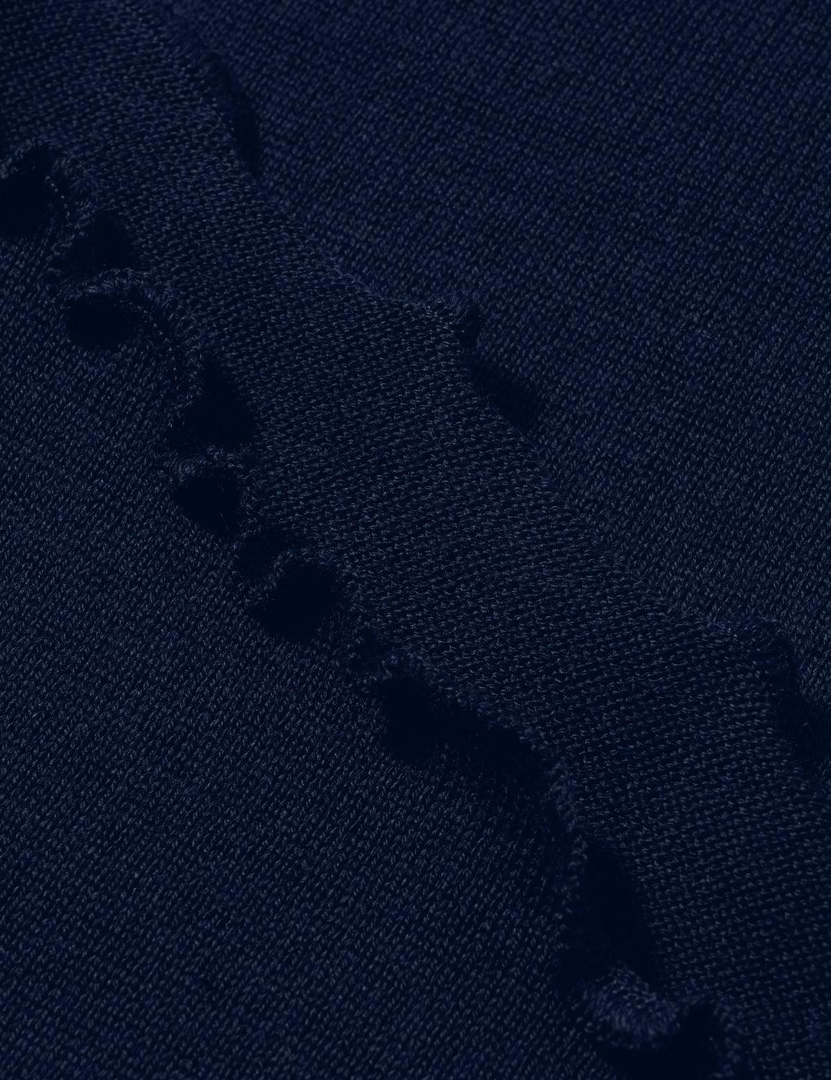 Merino-Strickstola mit Wellensaum