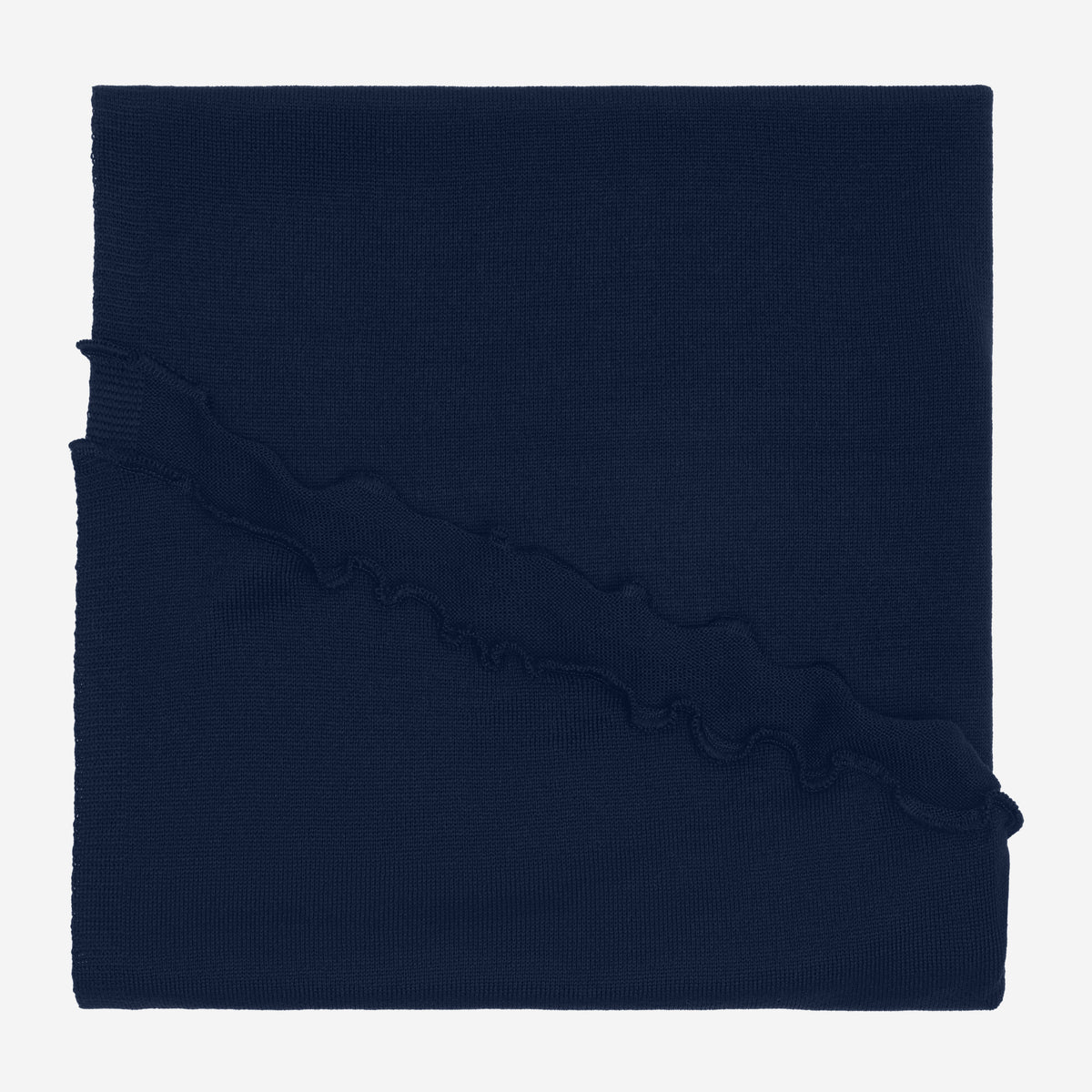 Merino-Strickstola mit Wellensaum