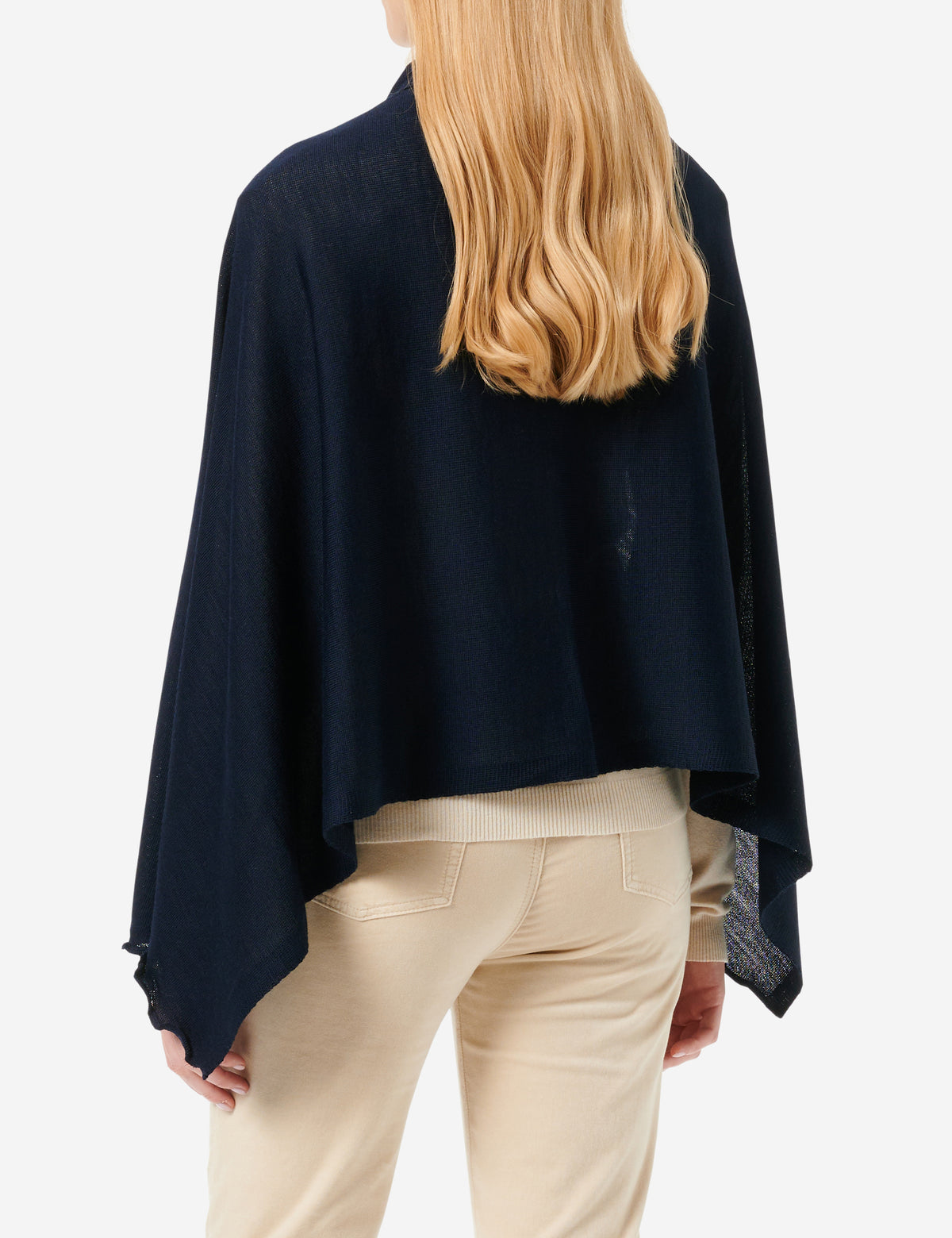 Merino-Strickstola mit Wellensaum