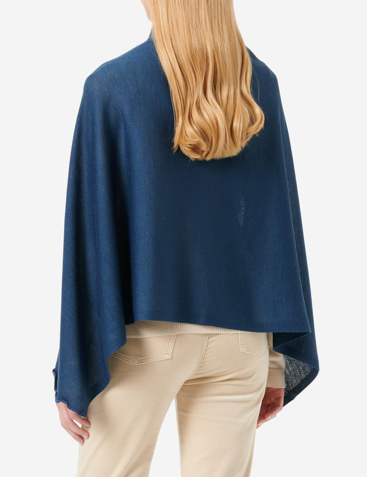 Merino-Strickstola mit Wellensaum