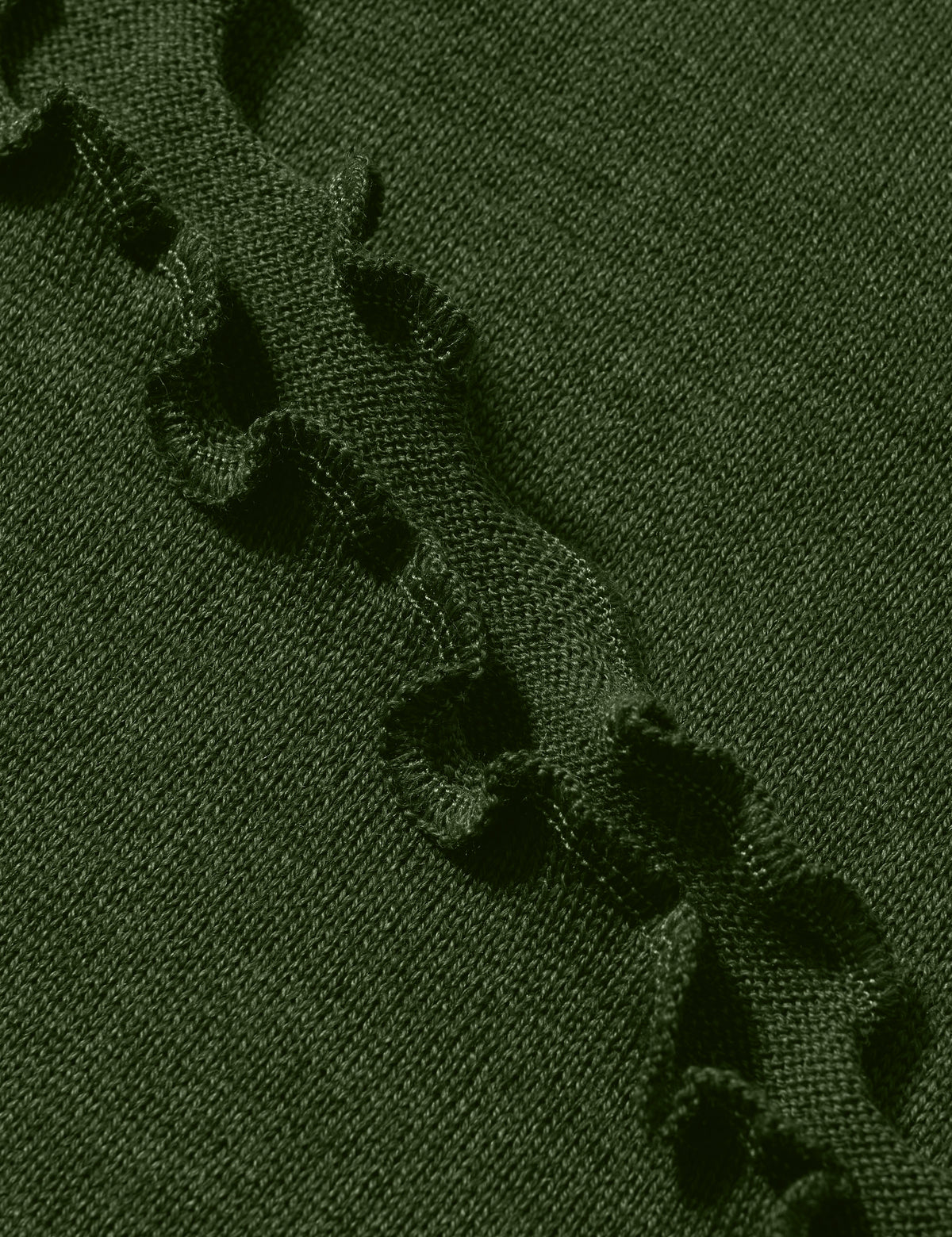 Merino-Strickstola mit Wellensaum