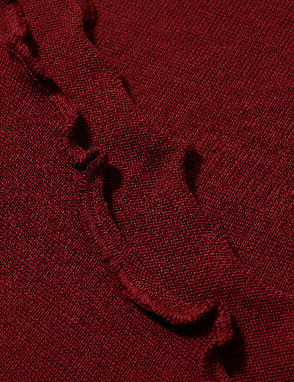 Merino-Strickstola mit Wellensaum