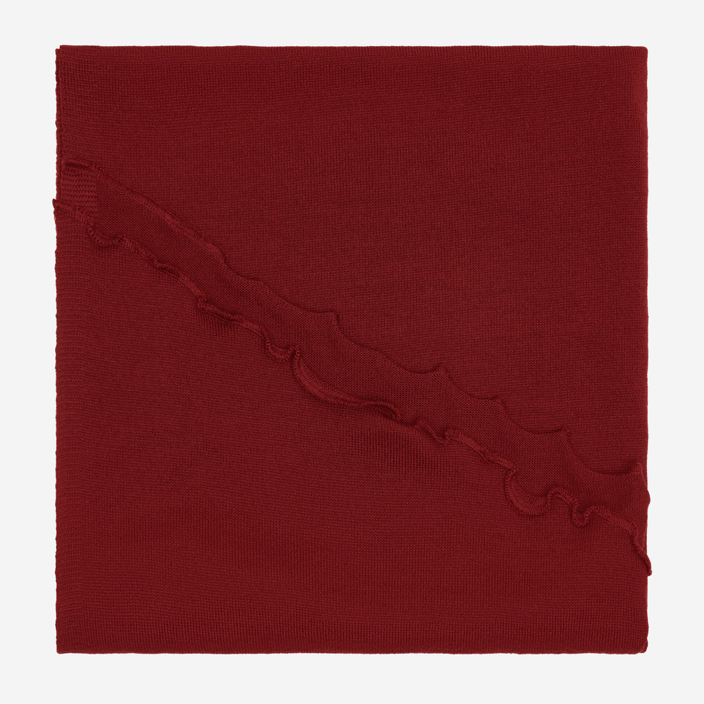 Merino-Strickstola mit Wellensaum