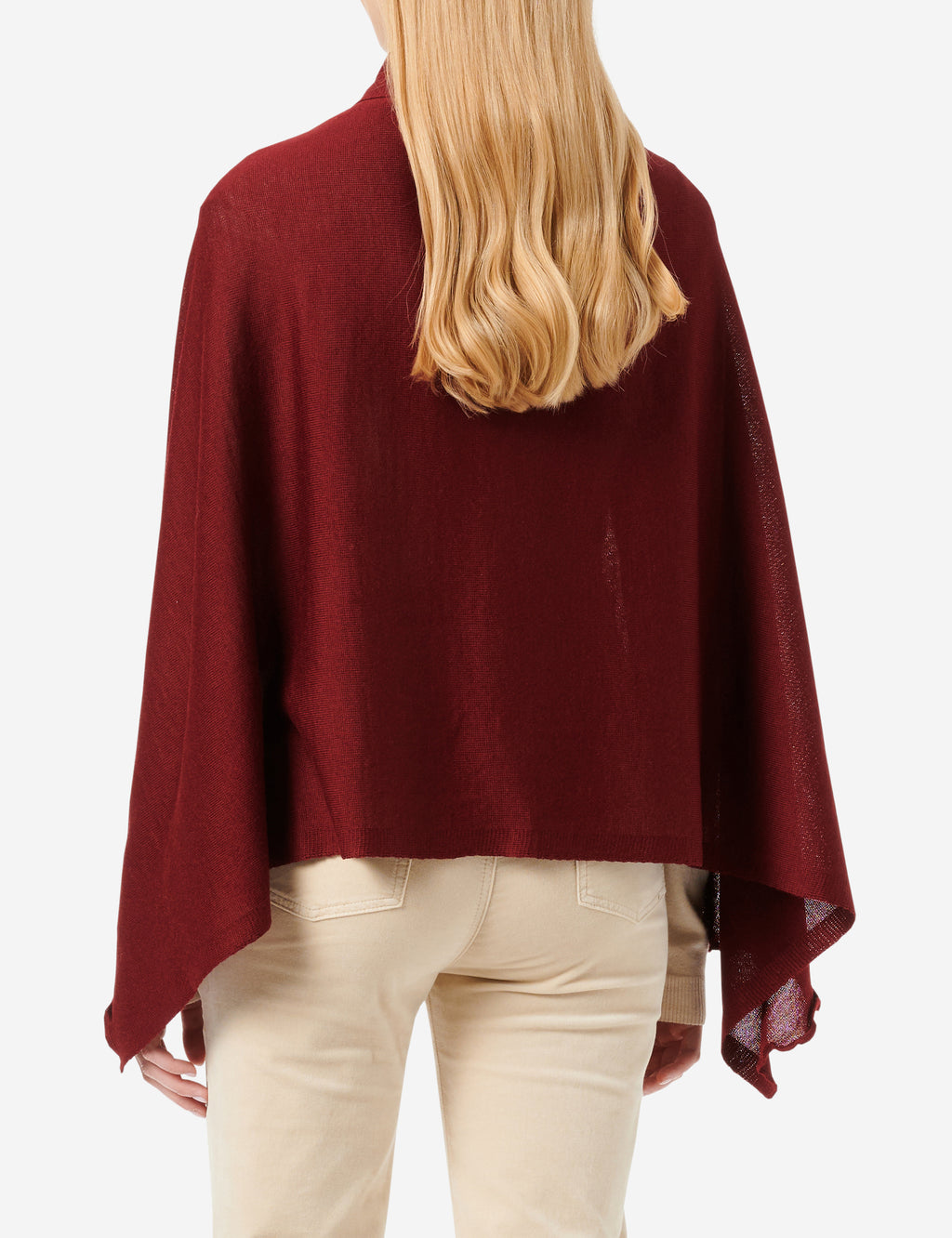 Merino-Strickstola mit Wellensaum