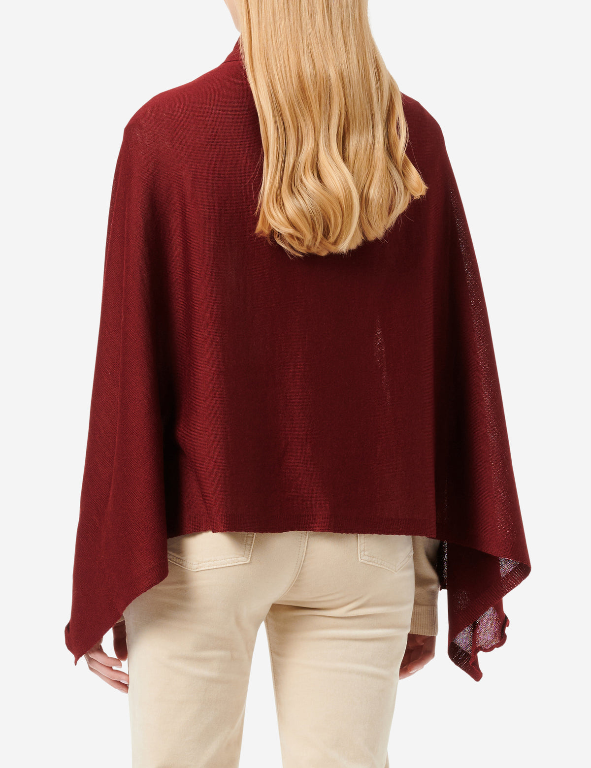 Merino-Strickstola mit Wellensaum
