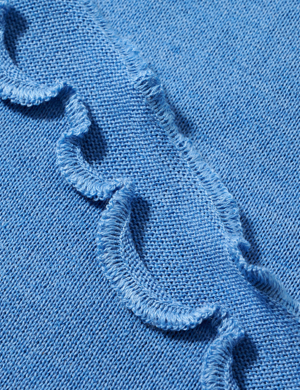 Merino-Strickstola mit Wellensaum