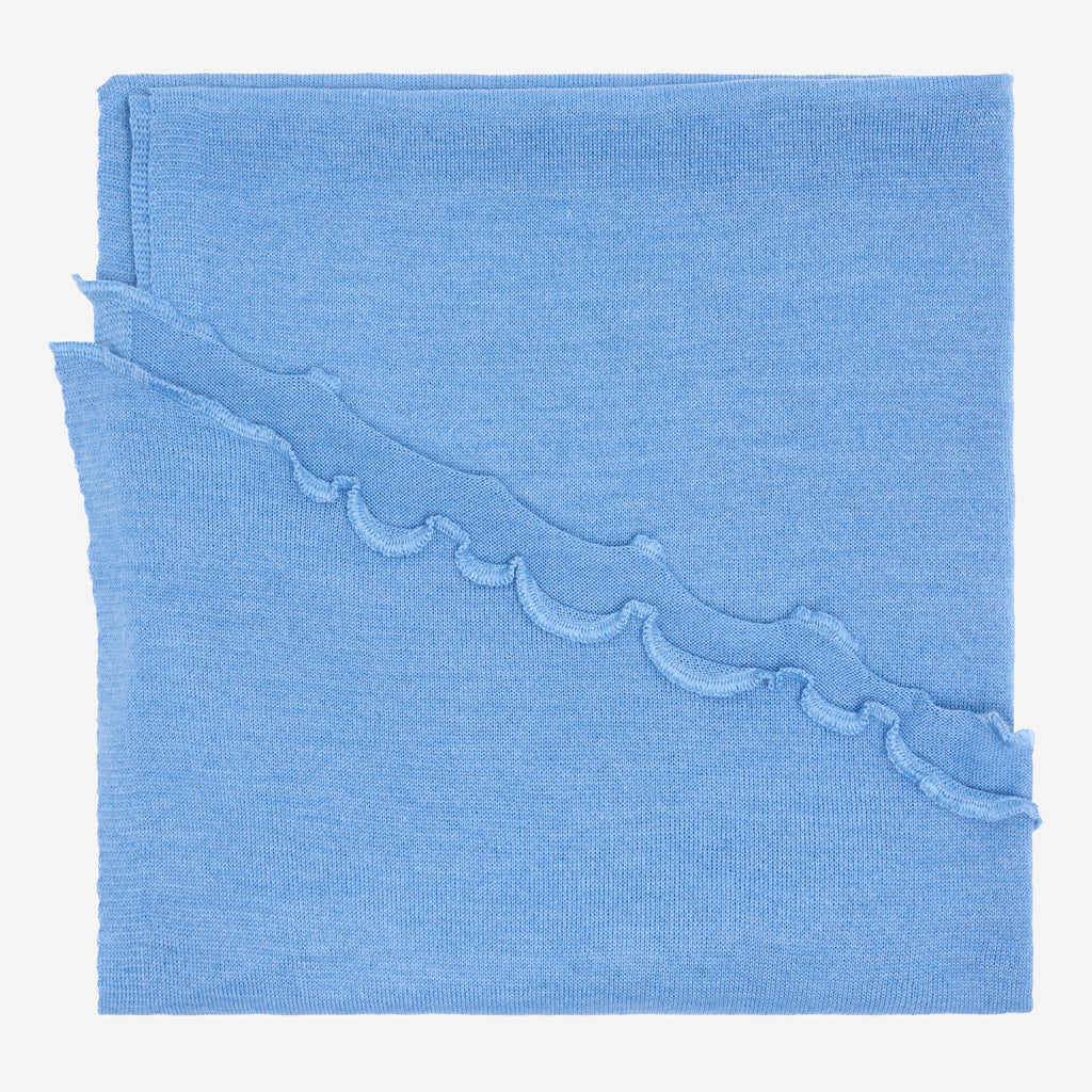 Merino-Strickstola mit Wellensaum