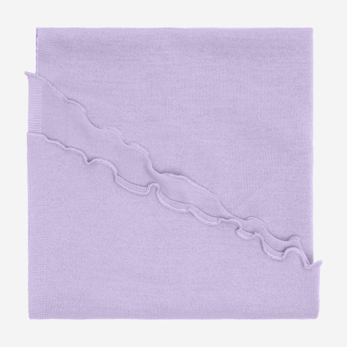 Merino-Strickstola mit Wellensaum