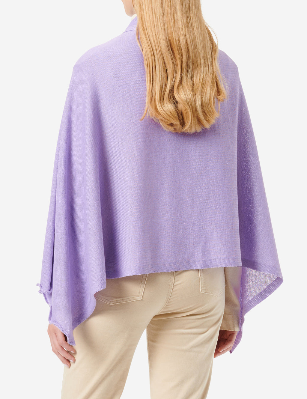 Merino-Strickstola mit Wellensaum