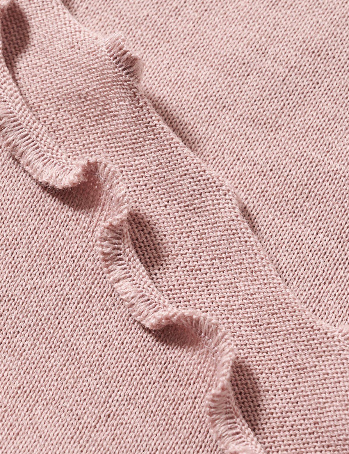 Fein gestrickte Merino-Strickstola mit Wellensaum