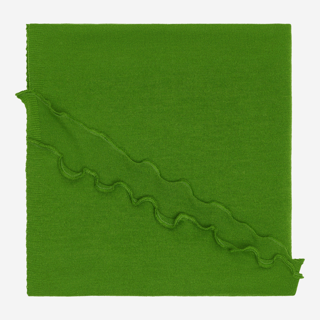 Merino-Strickstola mit Wellensaum