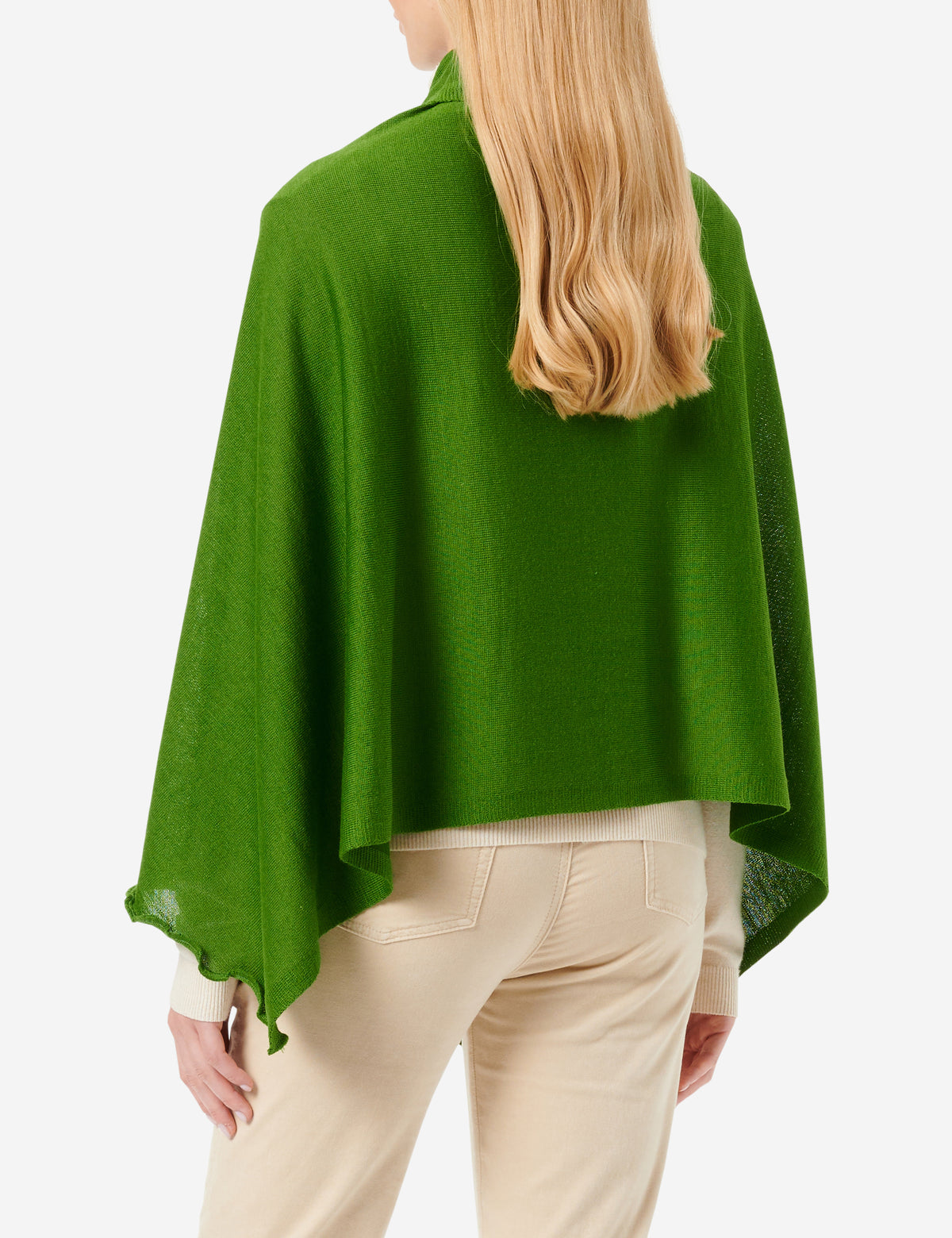 Merino-Strickstola mit Wellensaum