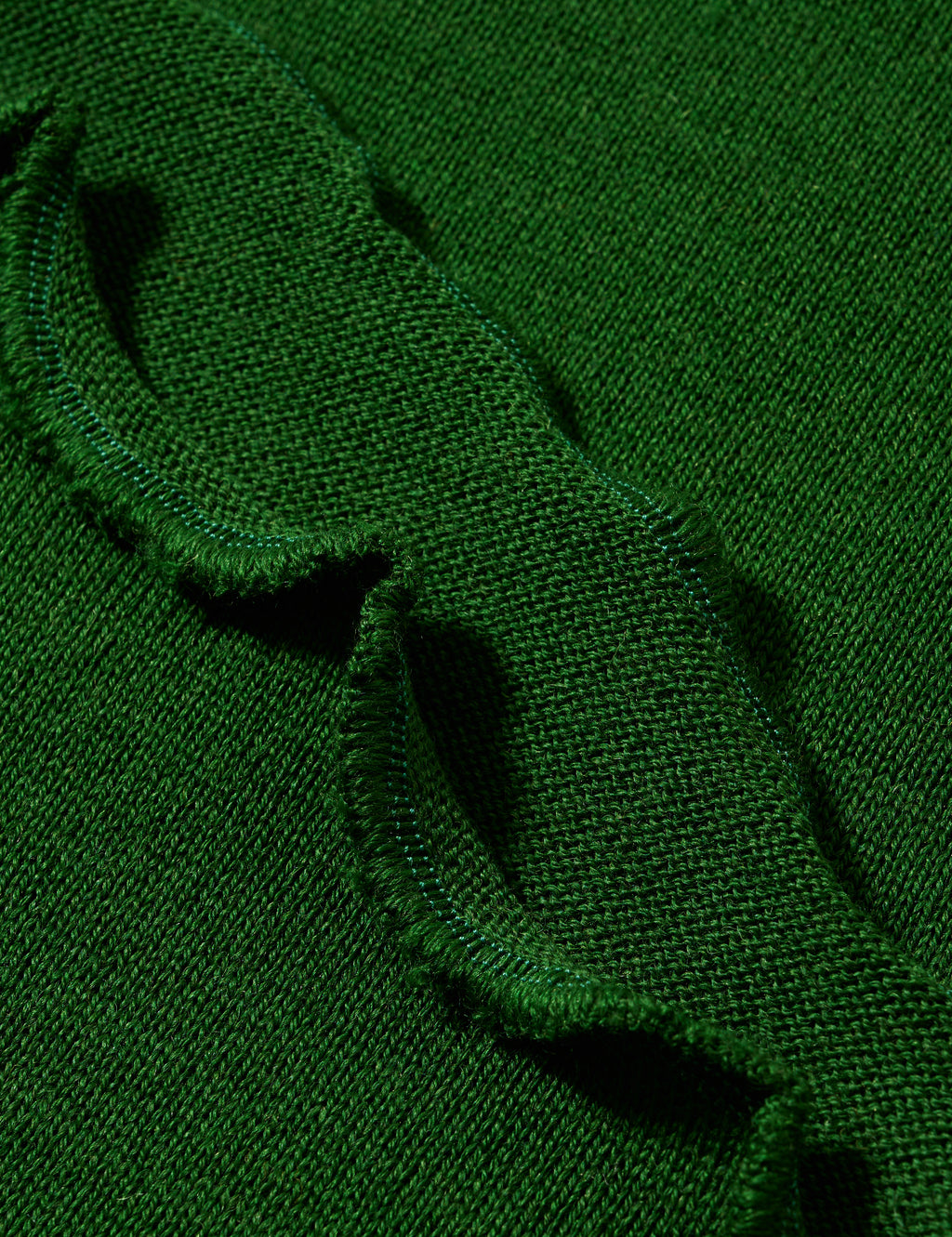 Merino-Strickstola mit Wellensaum
