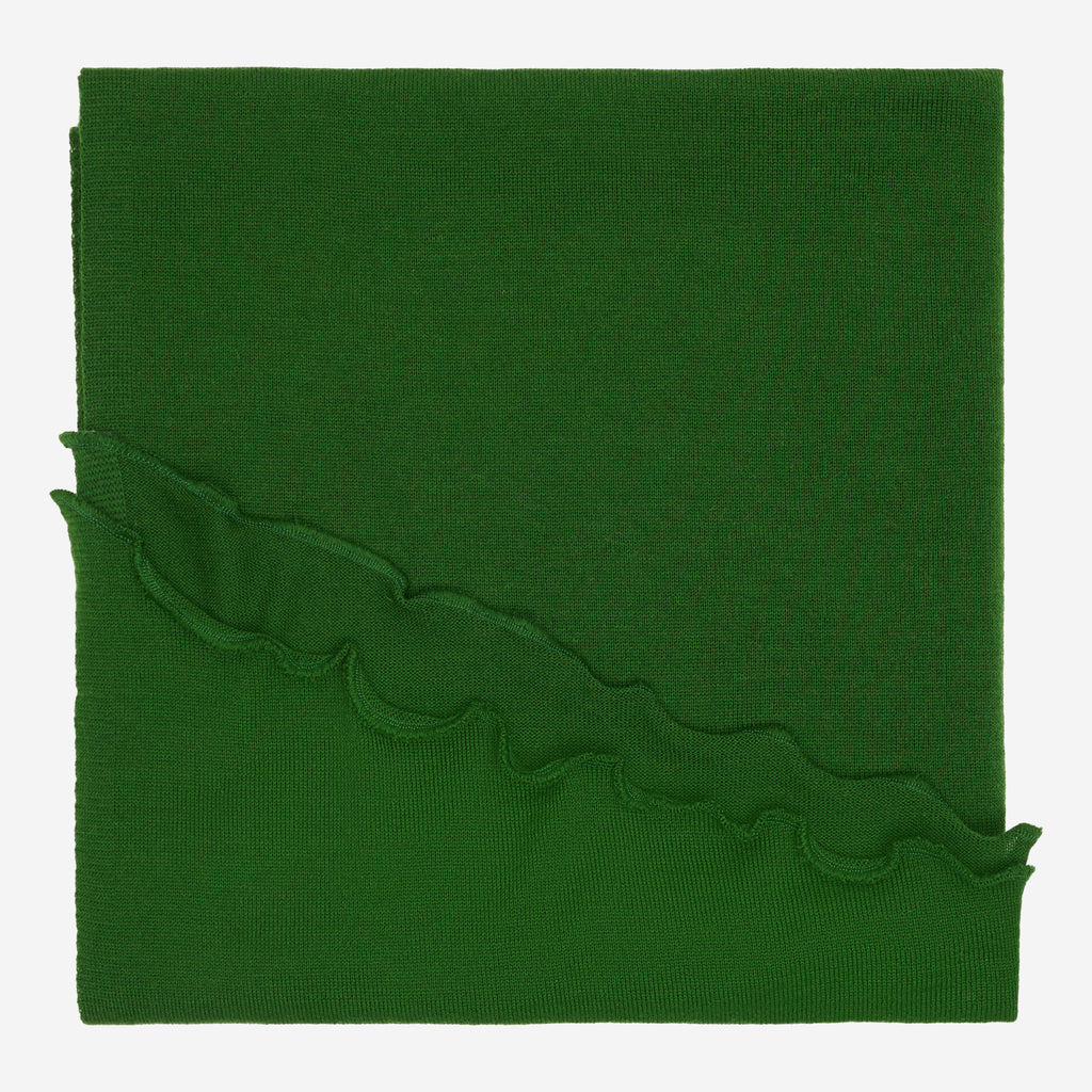 Merino-Strickstola mit Wellensaum
