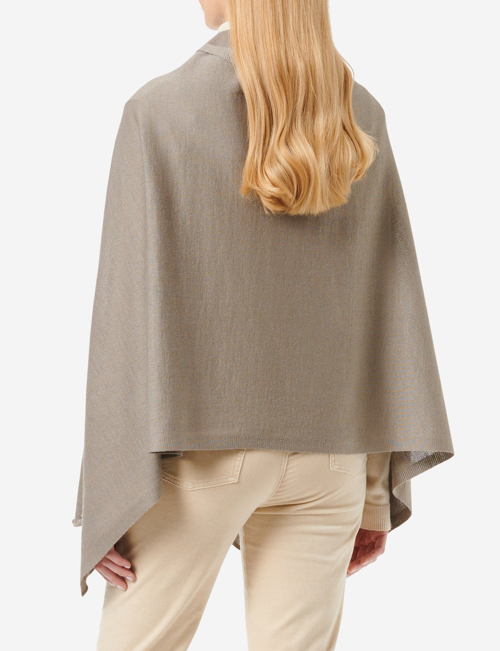 Merino-Strickstola mit Wellensaum