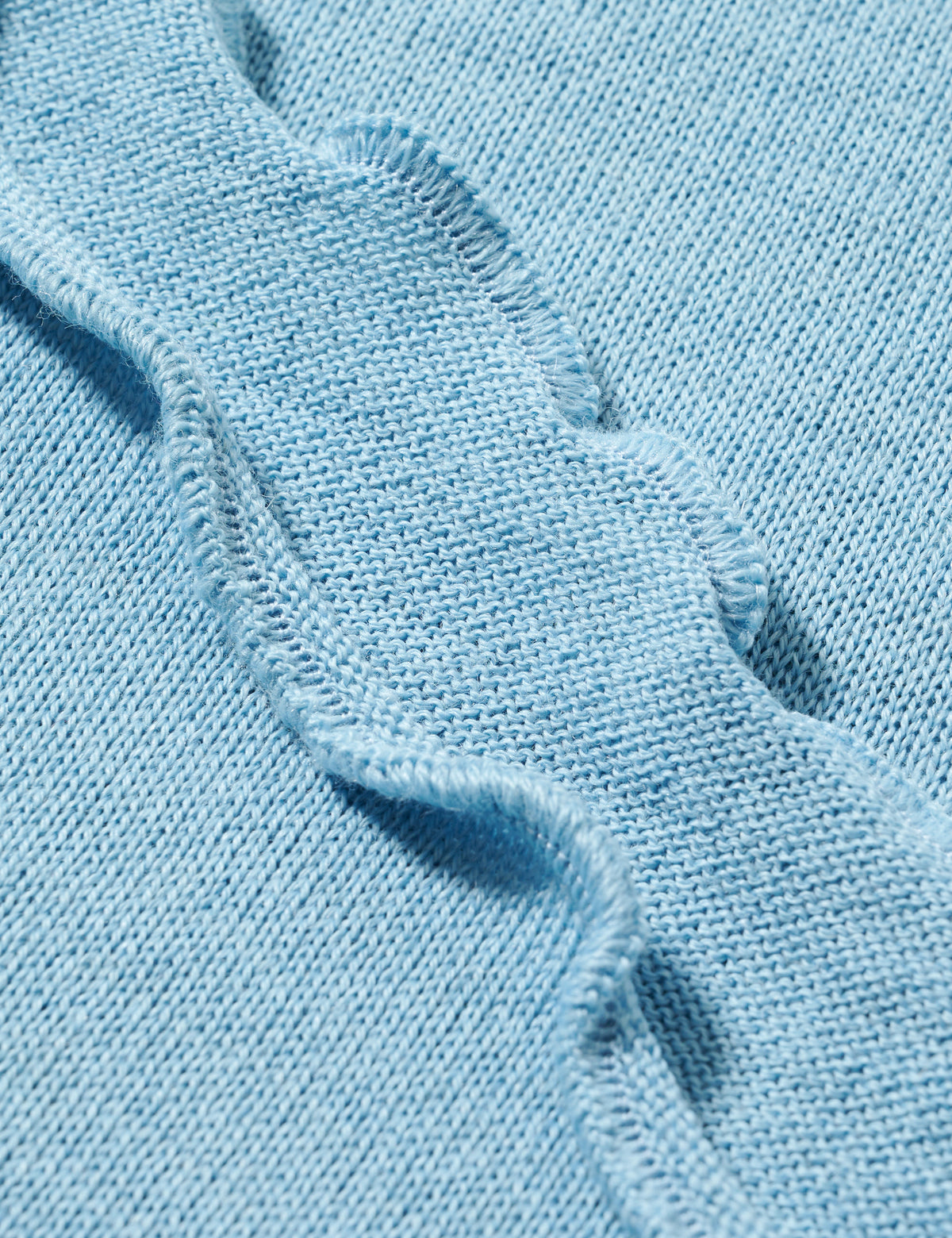 Merino-Strickstola mit Wellensaum