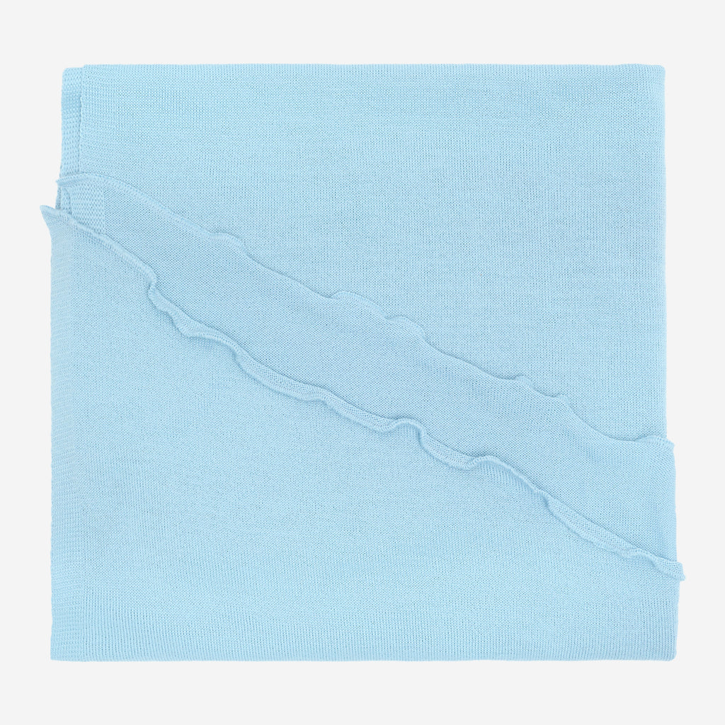 Merino-Strickstola mit Wellensaum