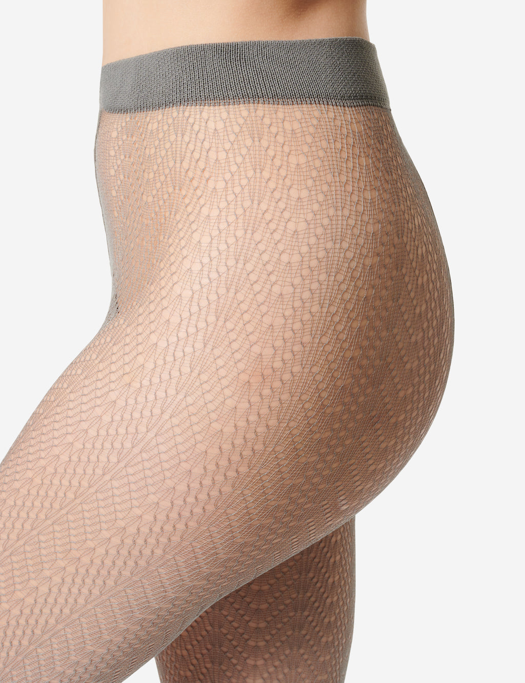 Trachten-Strumpfhose aus feinem Netz mit filigranem Ajourmuster