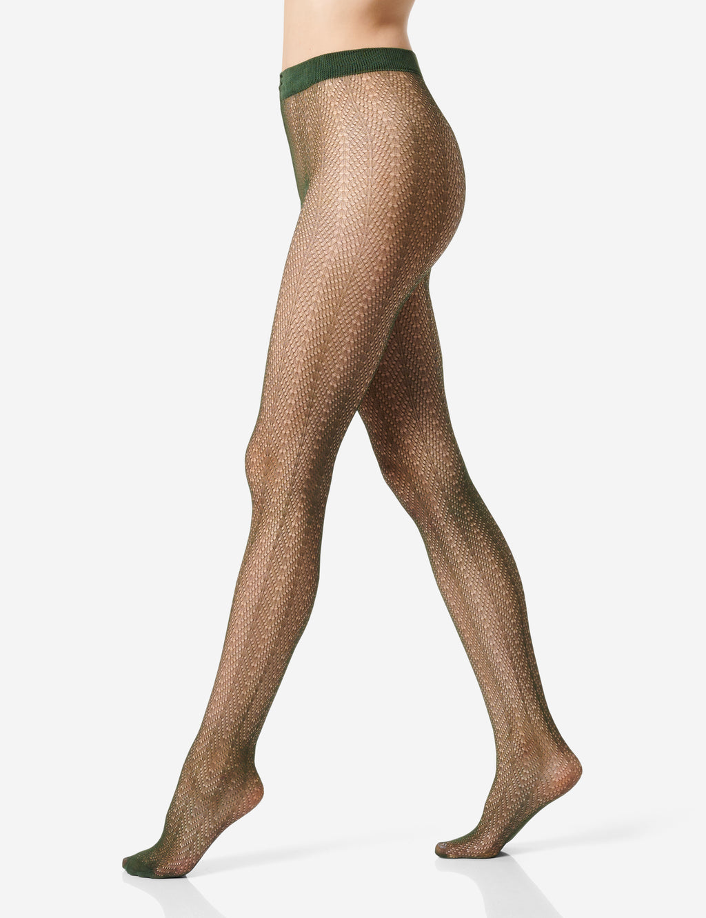 Trachten-Strumpfhose aus feinem Netz mit filigranem Ajourmuster