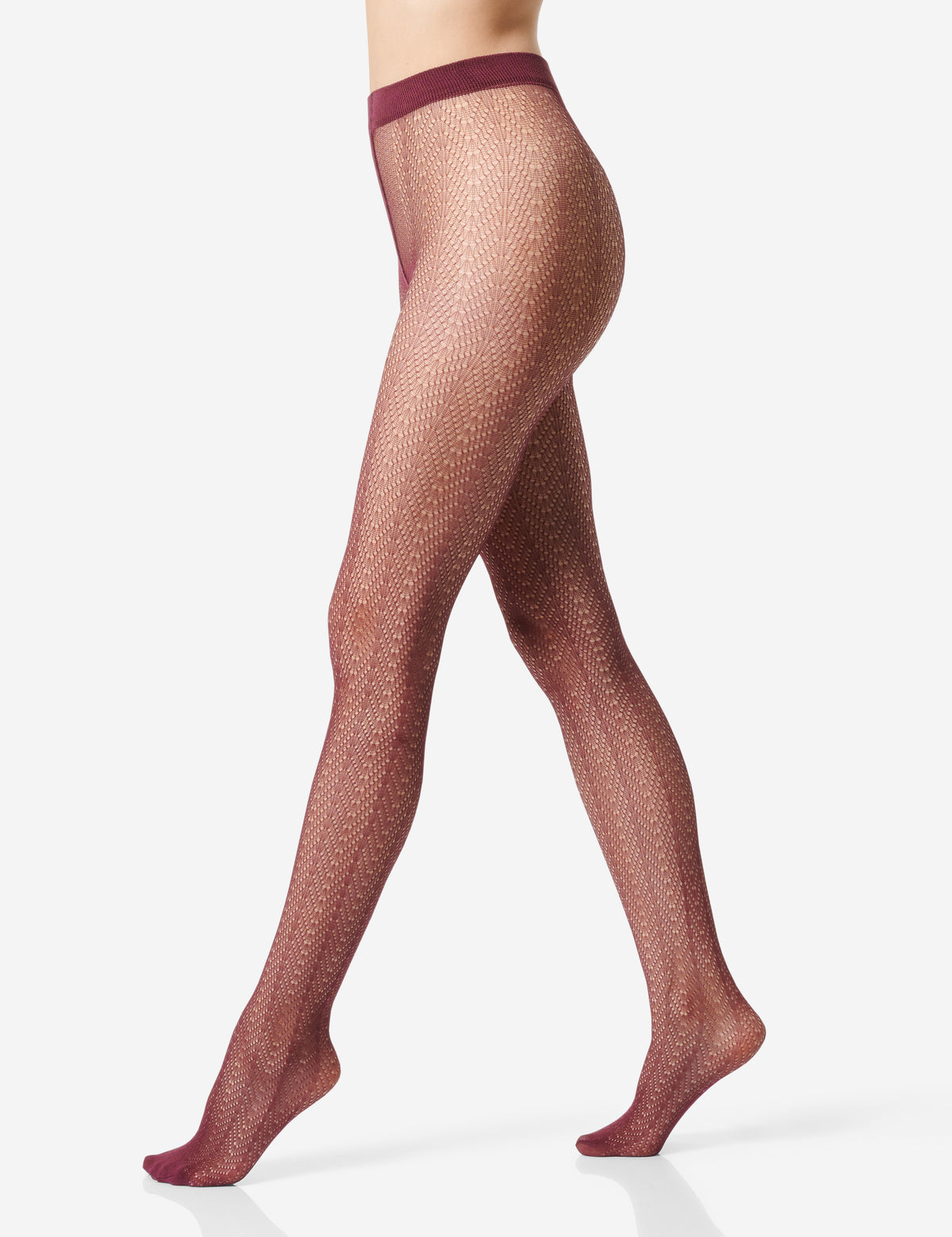 Trachten-Strumpfhose aus feinem Netz mit filigranem Ajourmuster