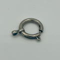 Federring-Karabiner mit Montagering in Altsilber