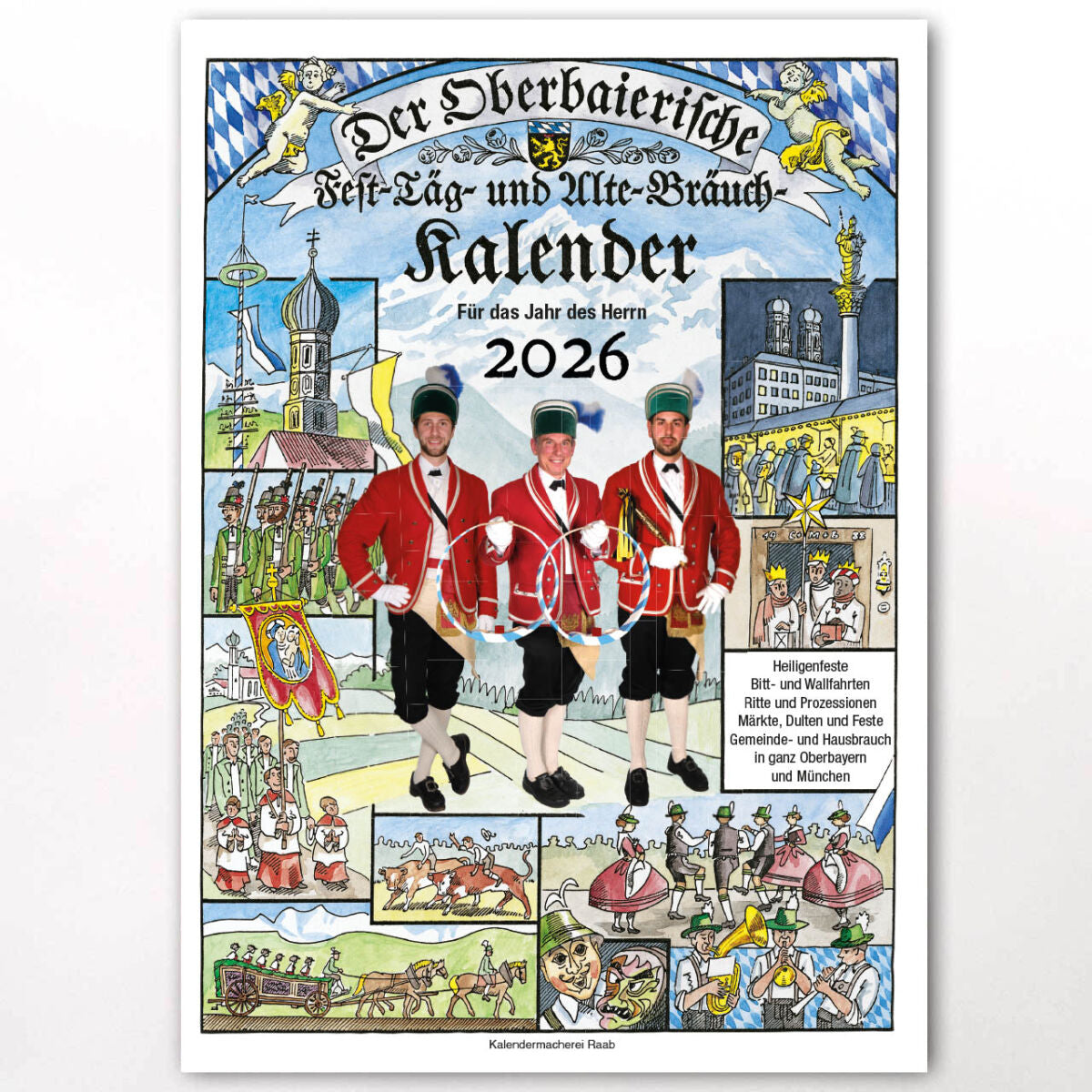 Titelseite des Oberbairischen Fest-Täg und Alte-Bräuch-Kalendars 2026